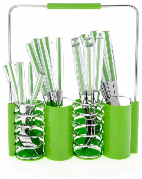 Ensemble de 24 cuillères à pois / couteau / fourchette / petite cuillère / grande cuillère