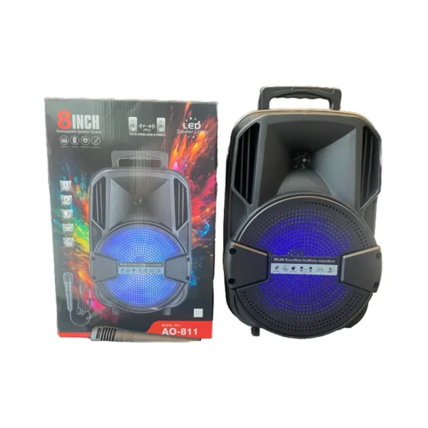 H297d9ccae4914fcbb76341bffadb6c9bf 8 Inch Wireless Powered BT Portable Handle Speaker